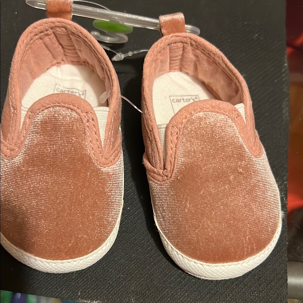 Carter's Pink Baby Size 0-3 months Slip-On Shoes